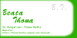 beata thoma business card