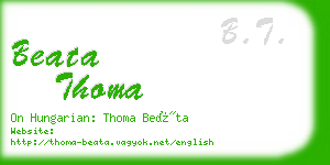 beata thoma business card